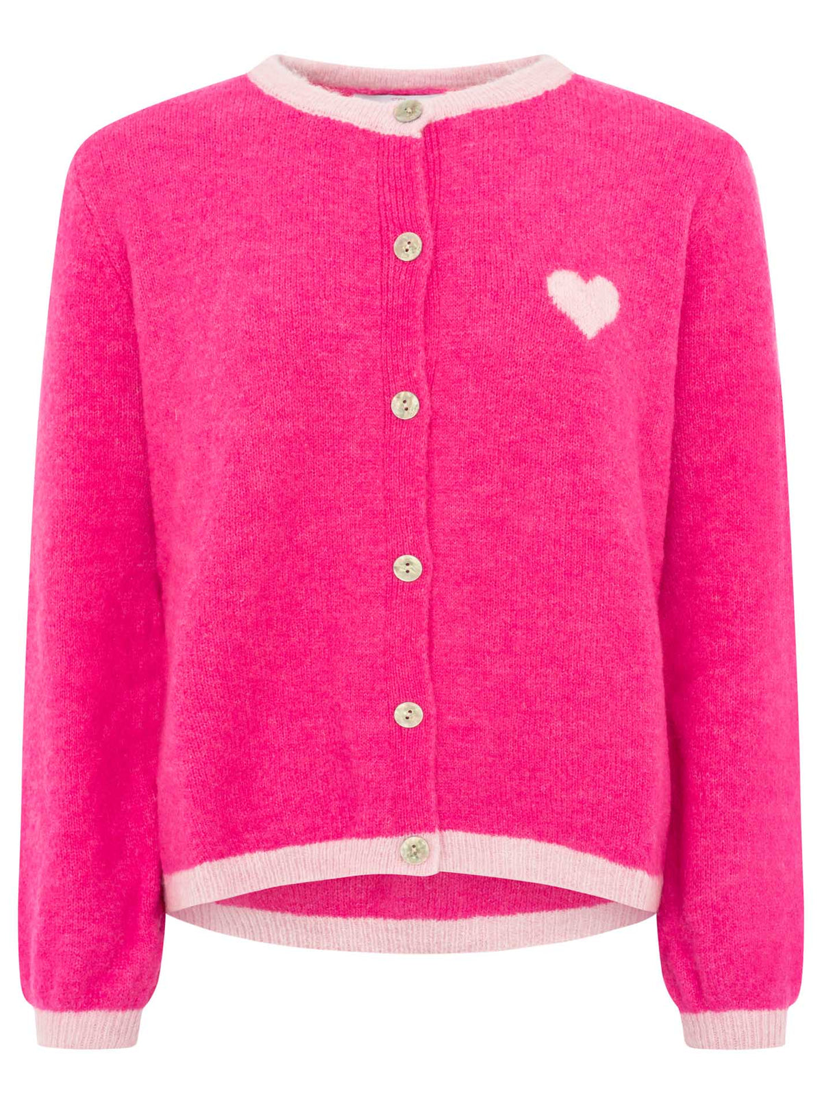 Zwillingsherz - Wollcardigan Herz - Pink