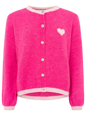 Zwillingsherz - Wollcardigan Herz - Pink