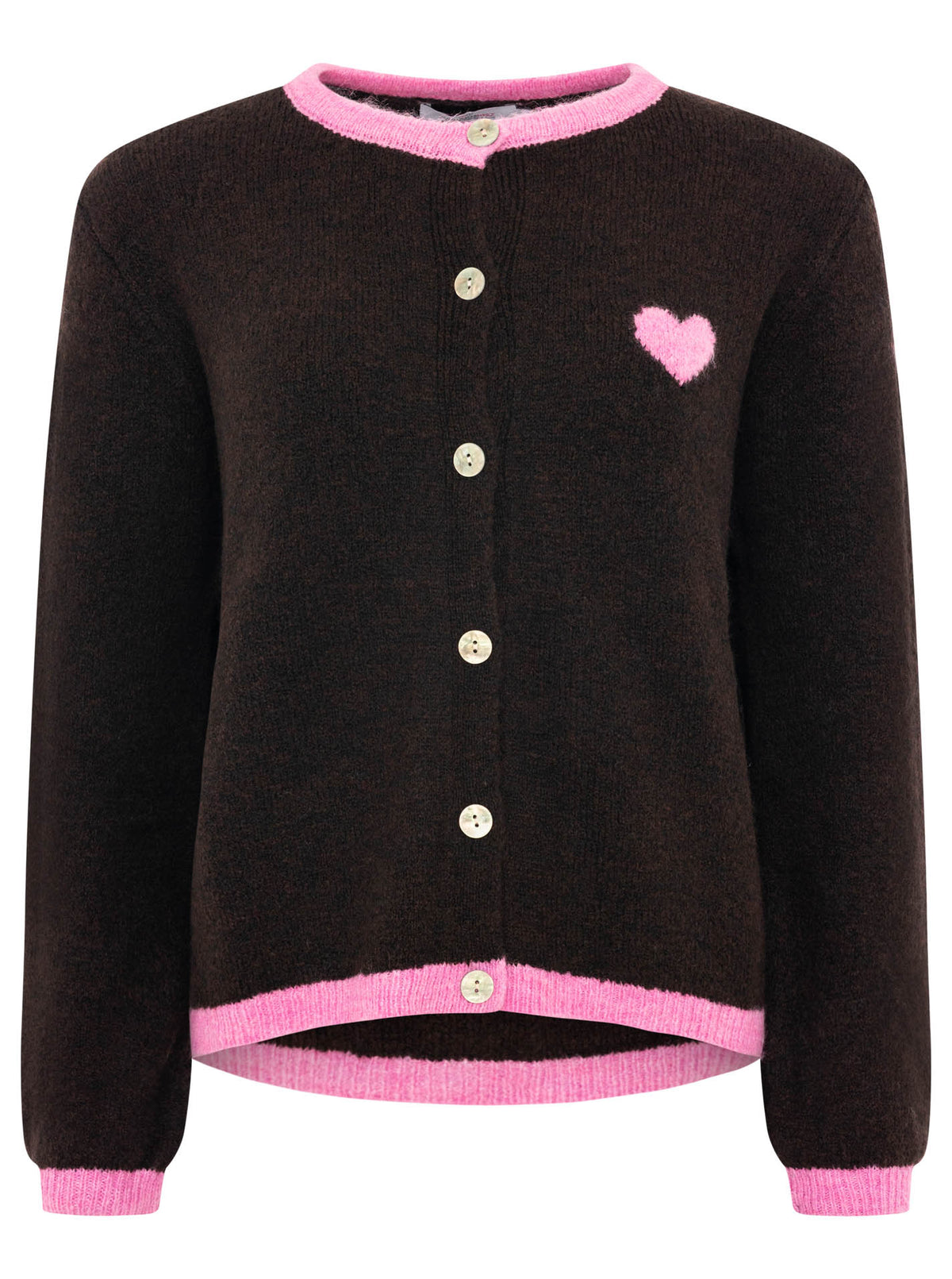 Zwillingsherz - Wollcardigan Herz - Braun