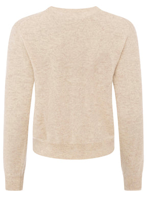 Zwillingsherz Kaschmir Strickjacke Perlmutt (100% Cashmere) - Hellbeige