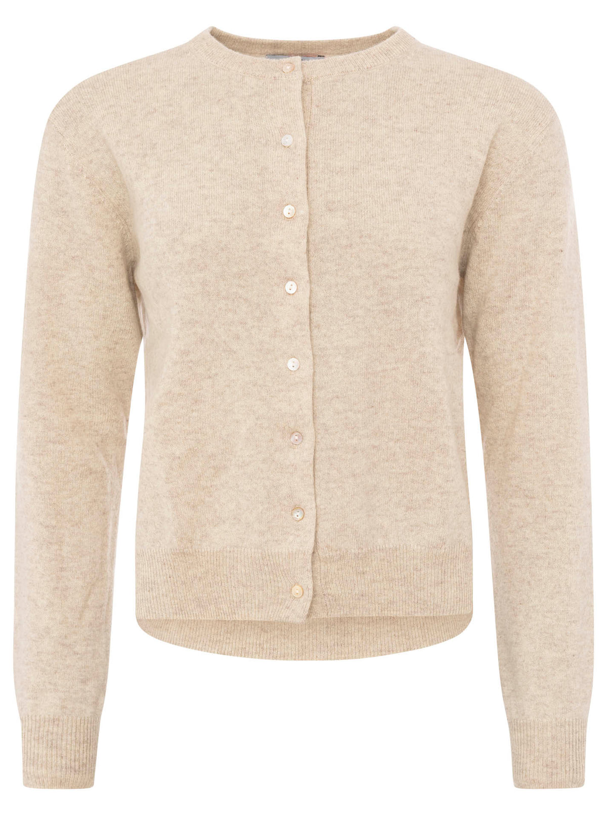 Zwillingsherz Kaschmir Strickjacke Perlmutt (100% Cashmere) - Hellbeige