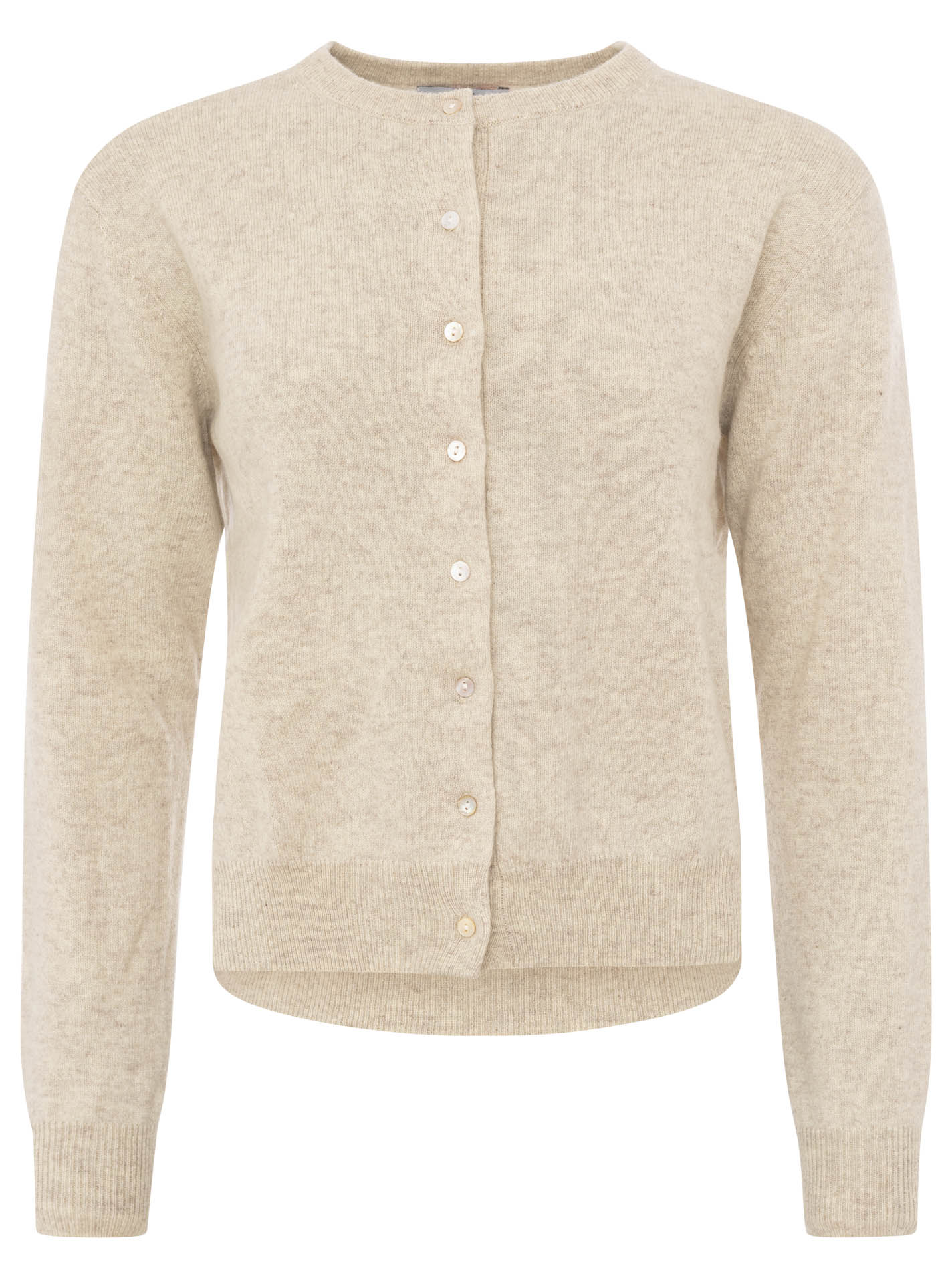 Zwillingsherz Kaschmir Strickjacke Perlmutt (100% Cashmere) - Hellbeige