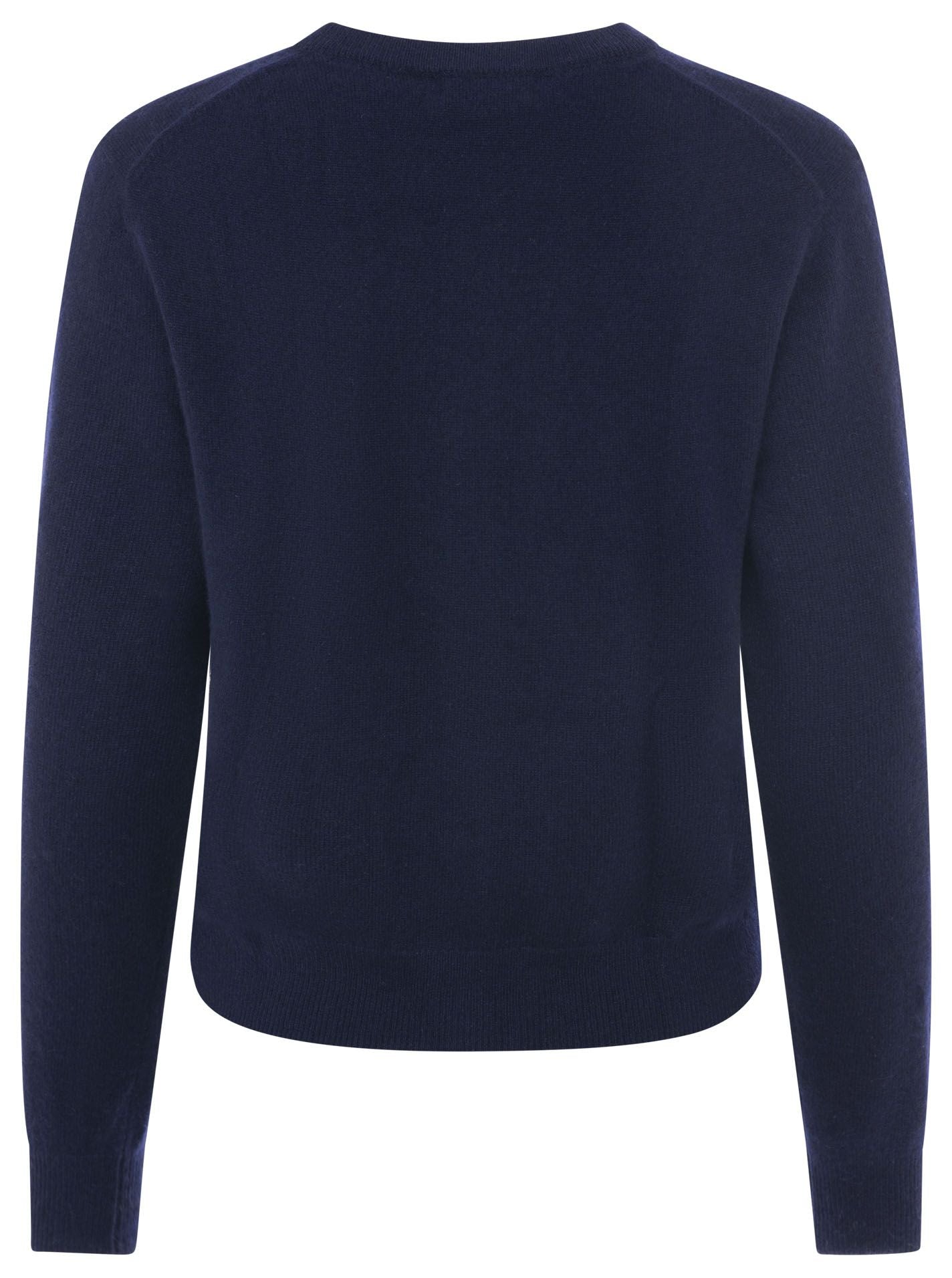 Zwillingsherz Kaschmir Strickjacke Perlmutt (100% Cashmere) - Dunkelblau