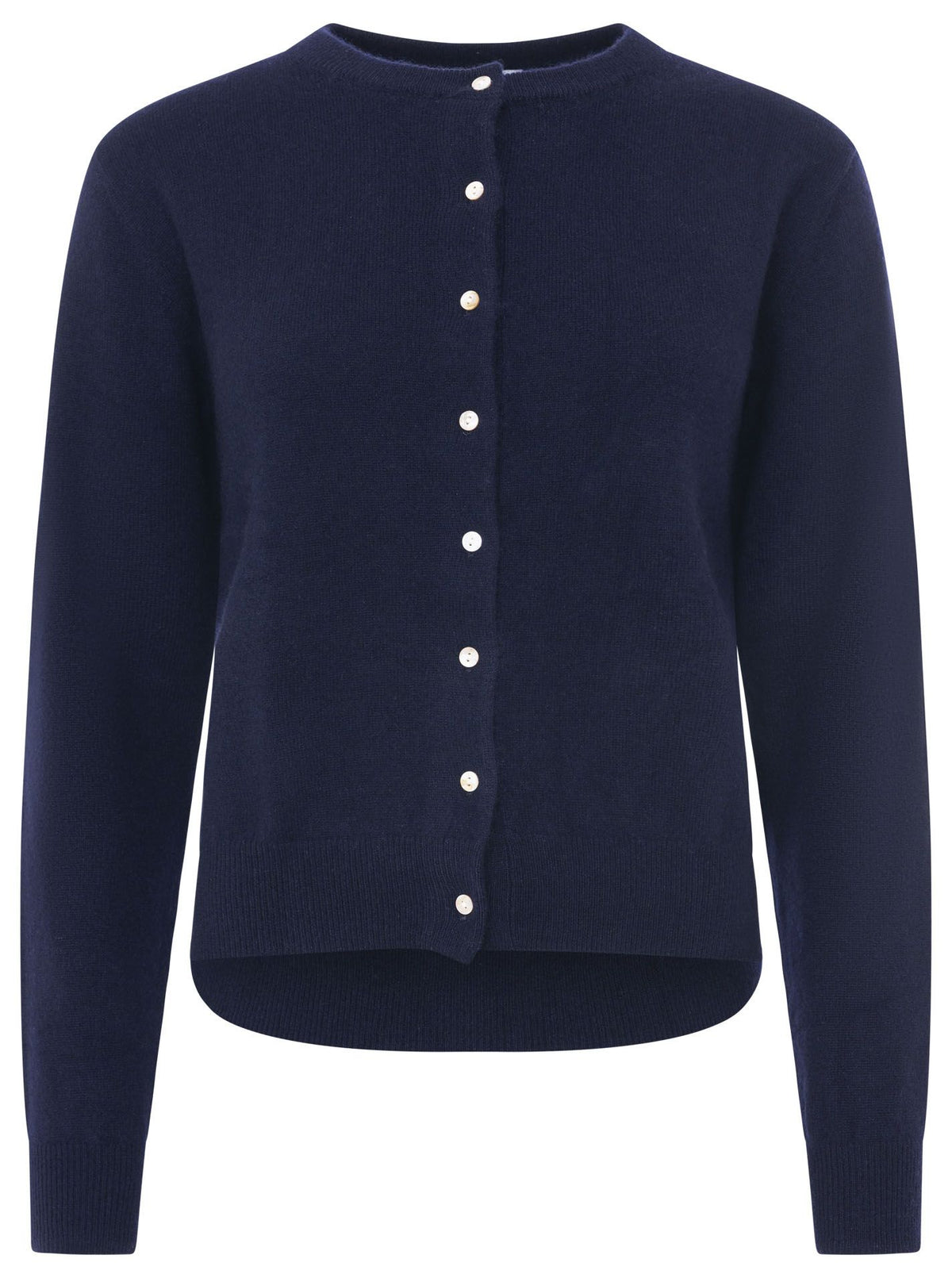 Zwillingsherz Kaschmir Strickjacke Perlmutt (100% Cashmere) - Dunkelblau