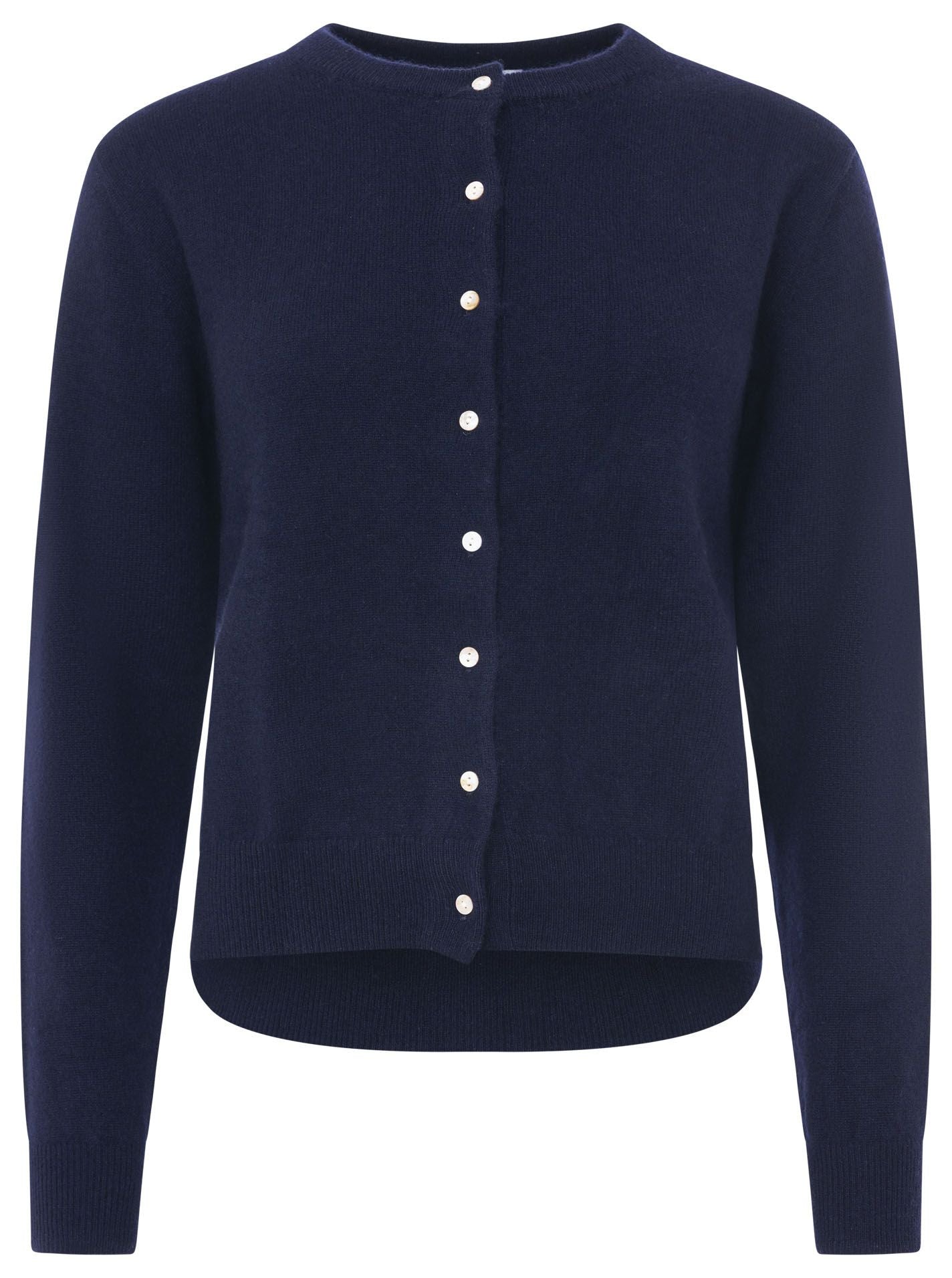 Zwillingsherz Kaschmir Strickjacke Perlmutt (100% Cashmere) - Dunkelblau