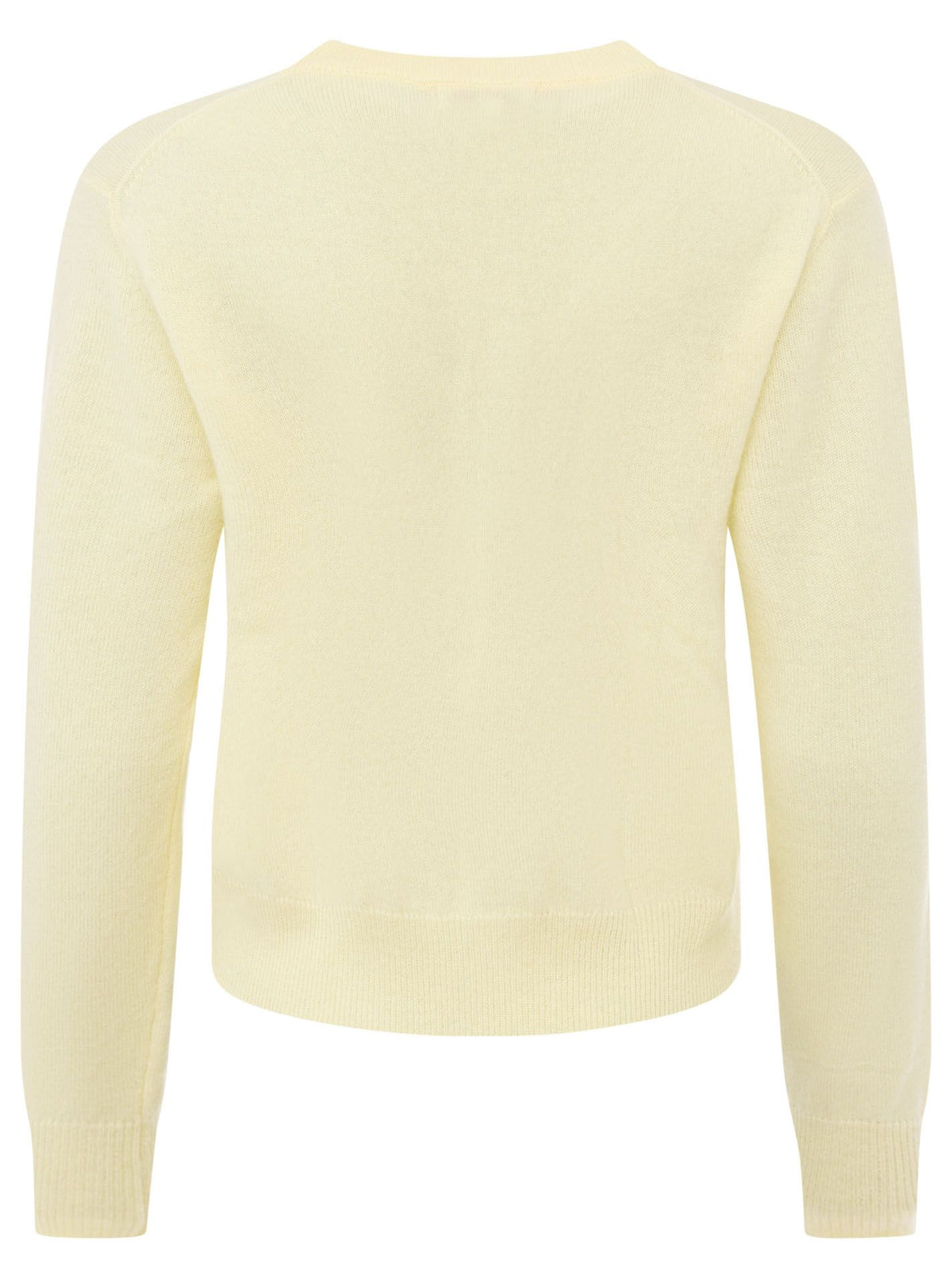 Zwillingsherz Kaschmir Strickjacke Perlmutt (100% Cashmere) - Gelb