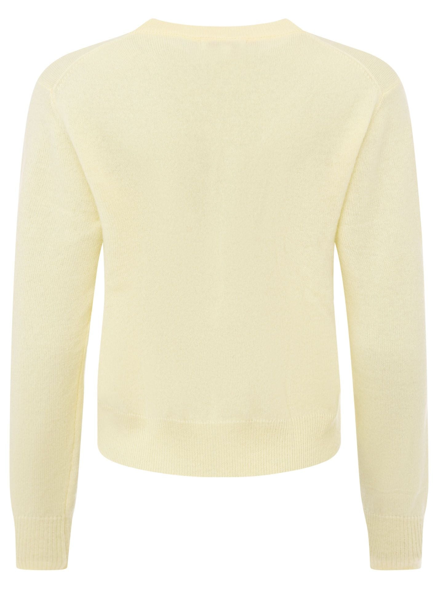 Zwillingsherz Kaschmir Strickjacke Perlmutt (100% Cashmere) - Gelb