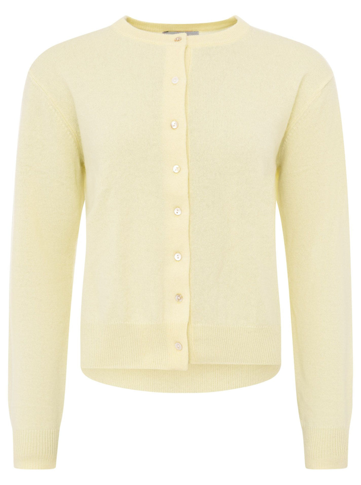 Zwillingsherz Kaschmir Strickjacke Perlmutt (100% Cashmere) - Gelb