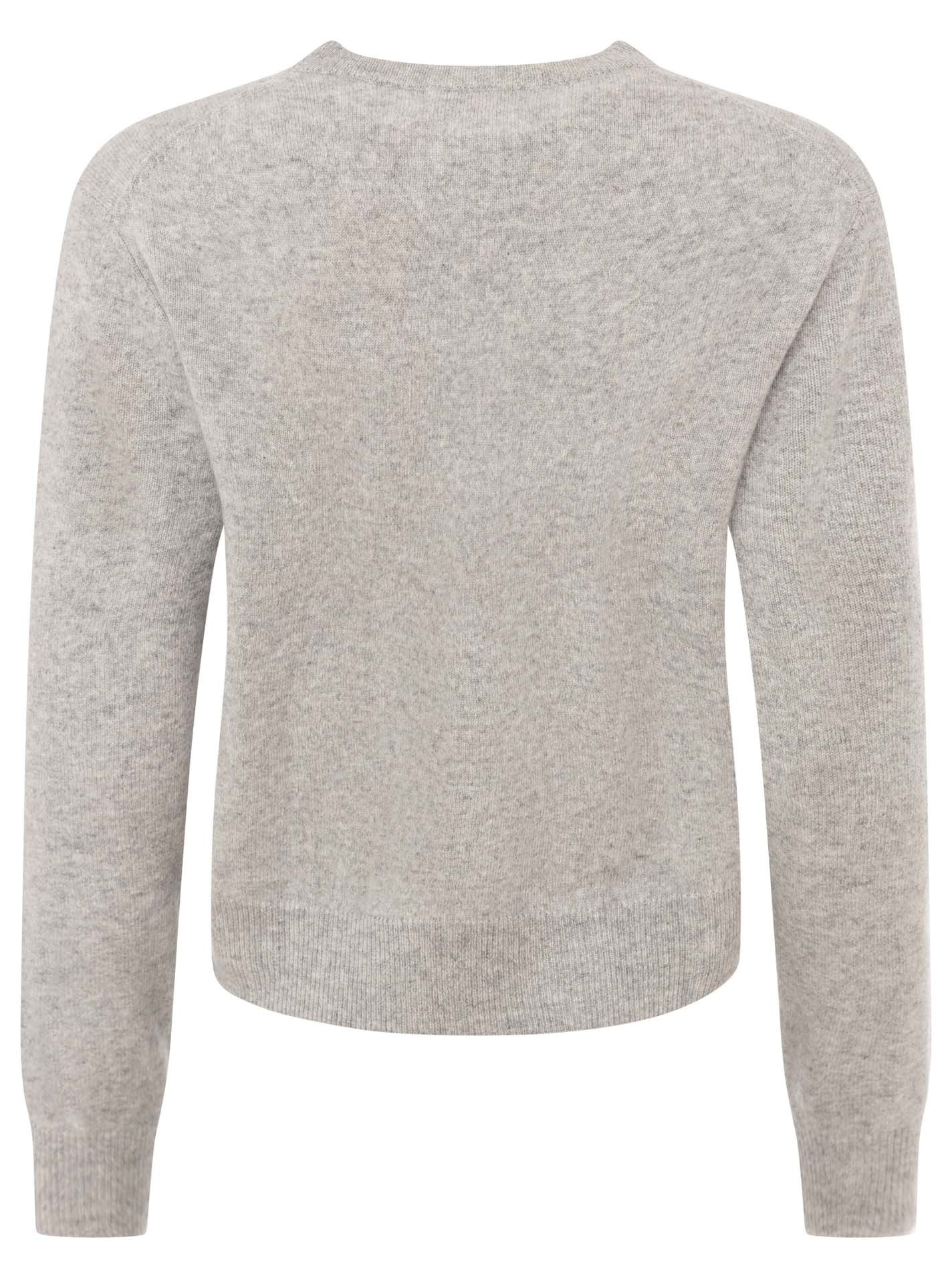 Zwillingsherz Kaschmir Strickjacke Perlmutt (100% Cashmere) - Hellgrau