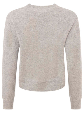 Zwillingsherz Kaschmir Strickjacke Perlmutt (100% Cashmere) - Hellgrau