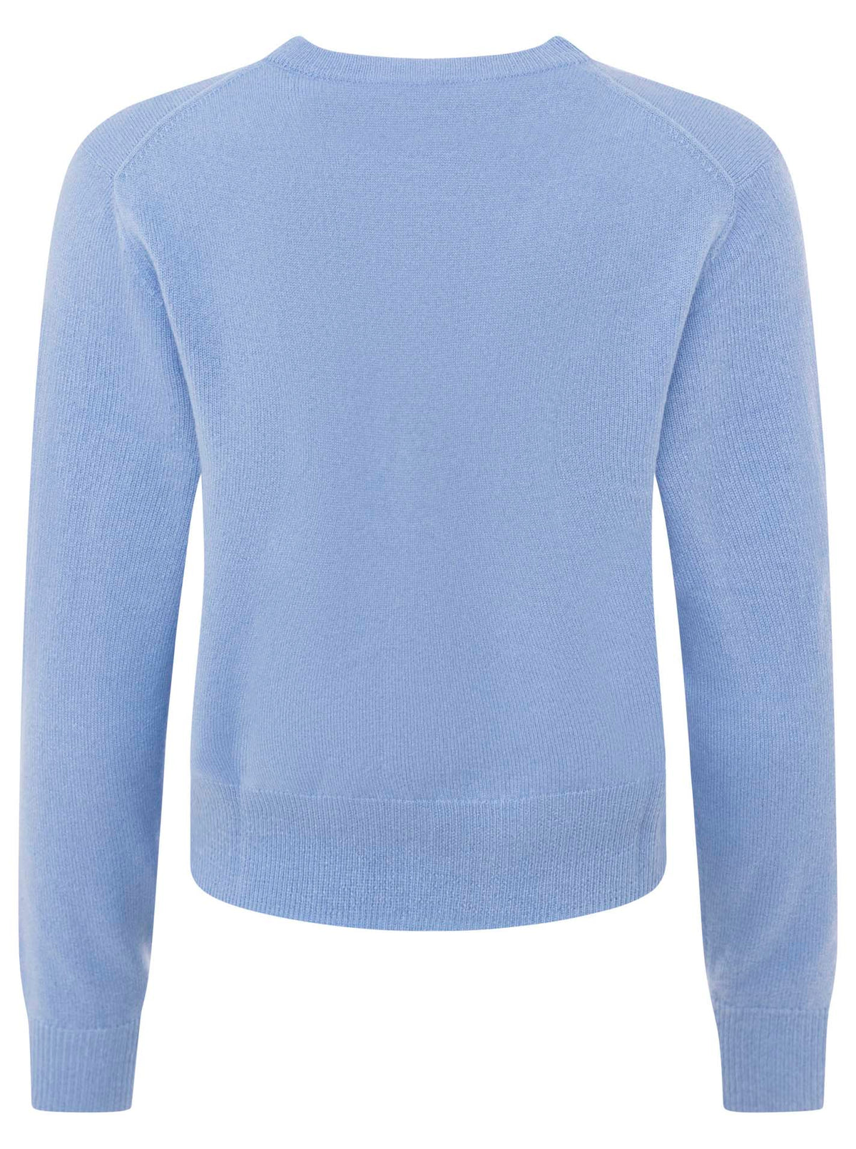 Zwillingsherz Kaschmir Strickjacke Perlmutt (100% Cashmere) - Mittelblau