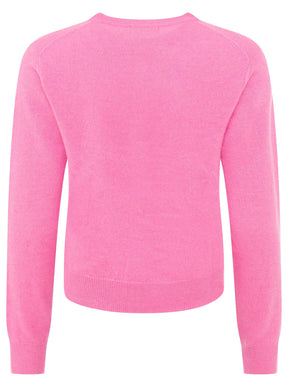 Zwillingsherz Kaschmir Strickjacke Perlmutt (100% Cashmere) - Pink