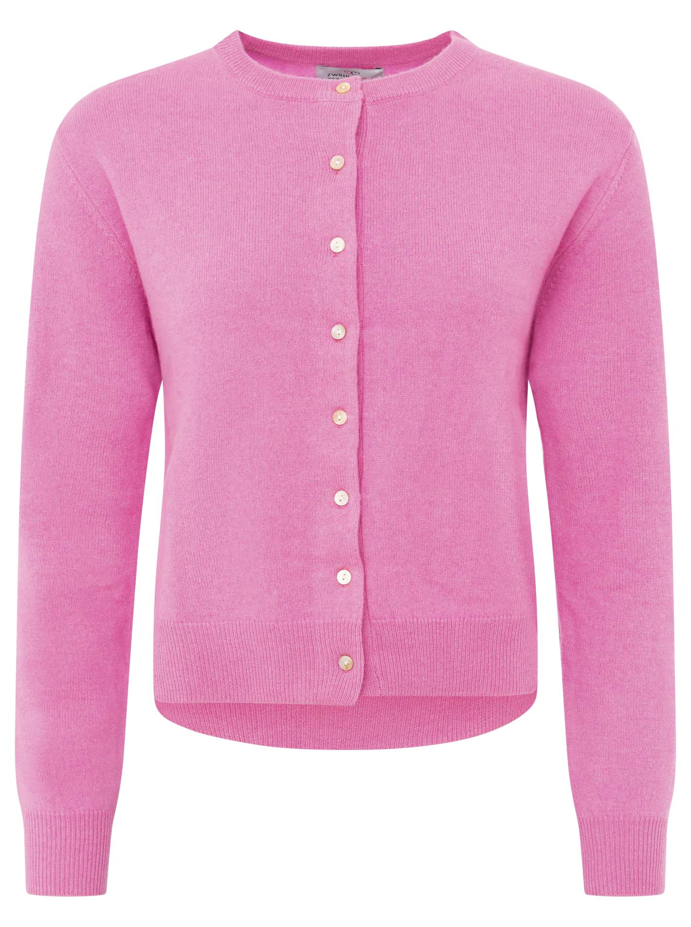 Zwillingsherz Kaschmir Strickjacke Perlmutt (100% Cashmere) - Pink