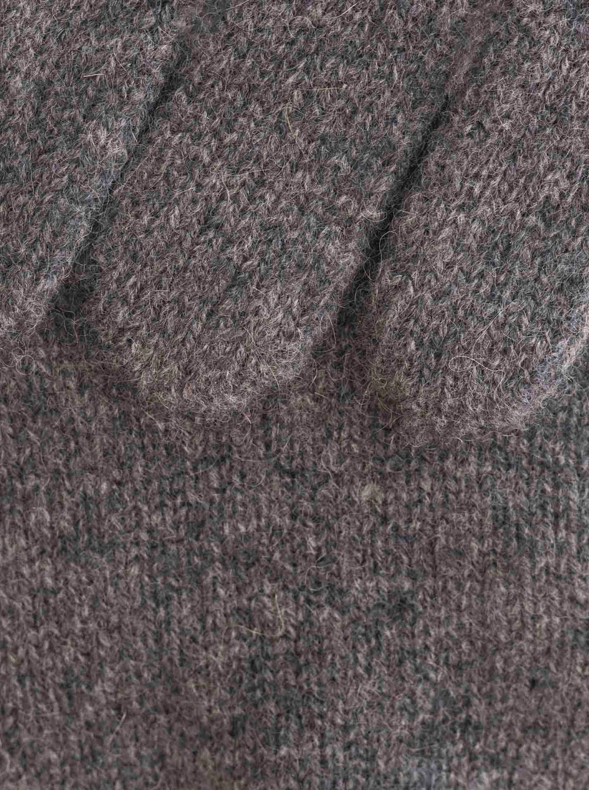 Zwillingsherz Kaschmir-Handschuhe (100% Cashmere) Anthrazit Detailansicht