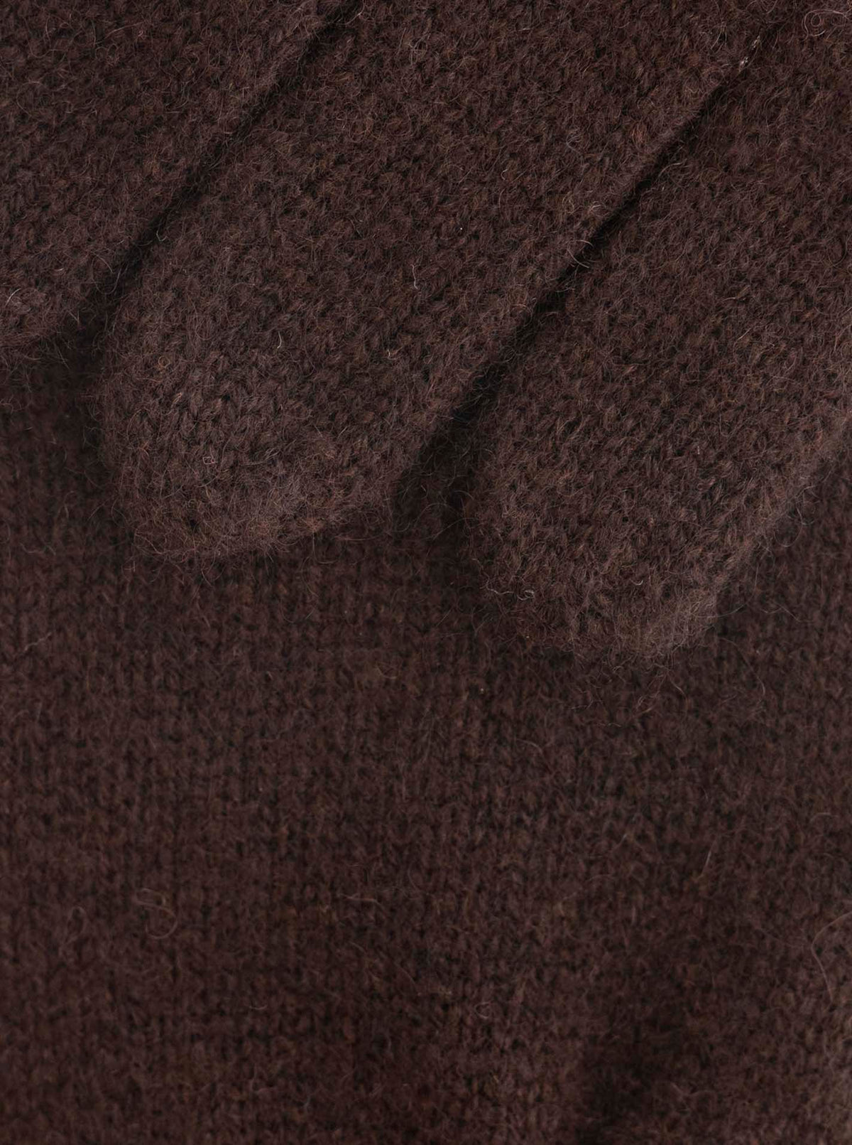 Zwillingsherz Kaschmir-Handschuhe (100% Cashmere) Braun Detailansicht
