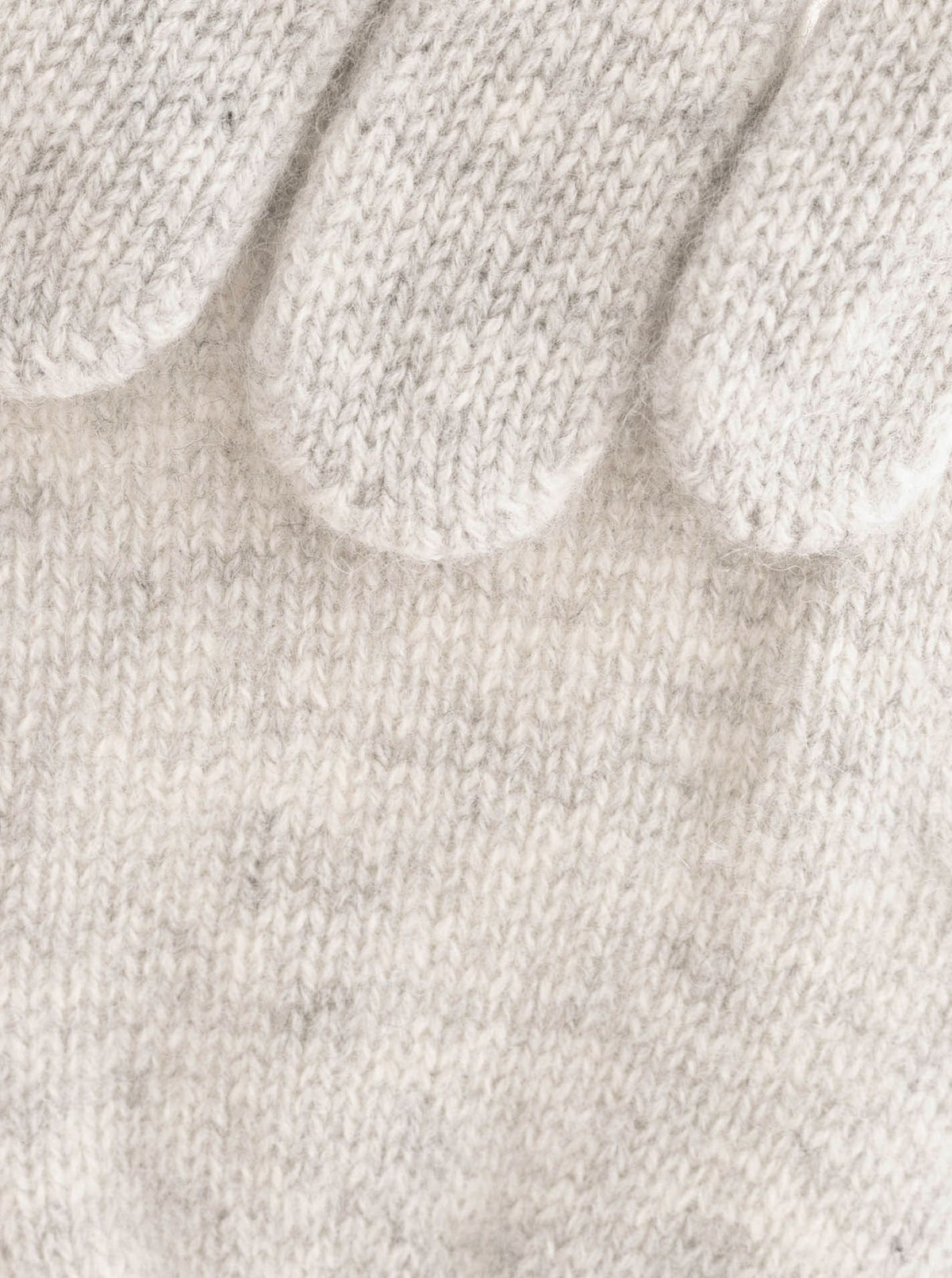 Zwillingsherz Kaschmir-Handschuhe (100% Cashmere) Hellgrau Detailansicht