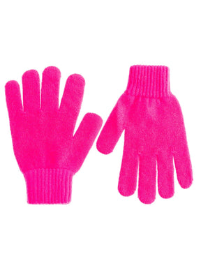 Zwillingsherz Kaschmir-Handschuhe (100% Cashmere) in Neonpink