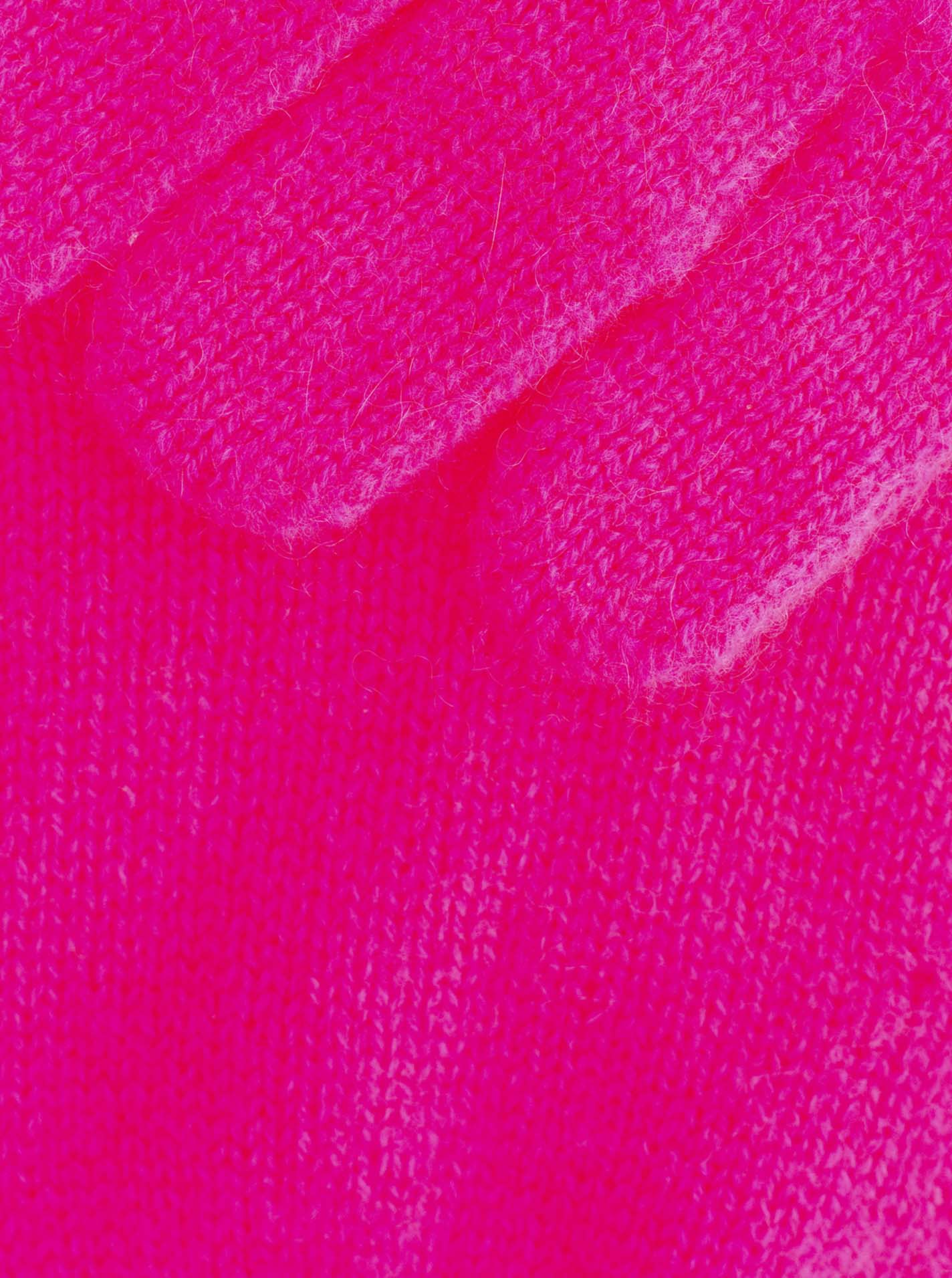 Zwillingsherz Kaschmir-Handschuhe (100% Cashmere) Neonpink Detailansicht