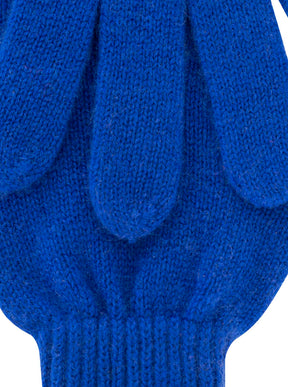 Zwillingsherz Kaschmir-Handschuhe (100% Cashmere) Royalblau Detailansicht