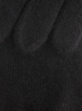 Zwillingsherz Kaschmir-Handschuhe (100% Cashmere) Schwarz Detailansicht