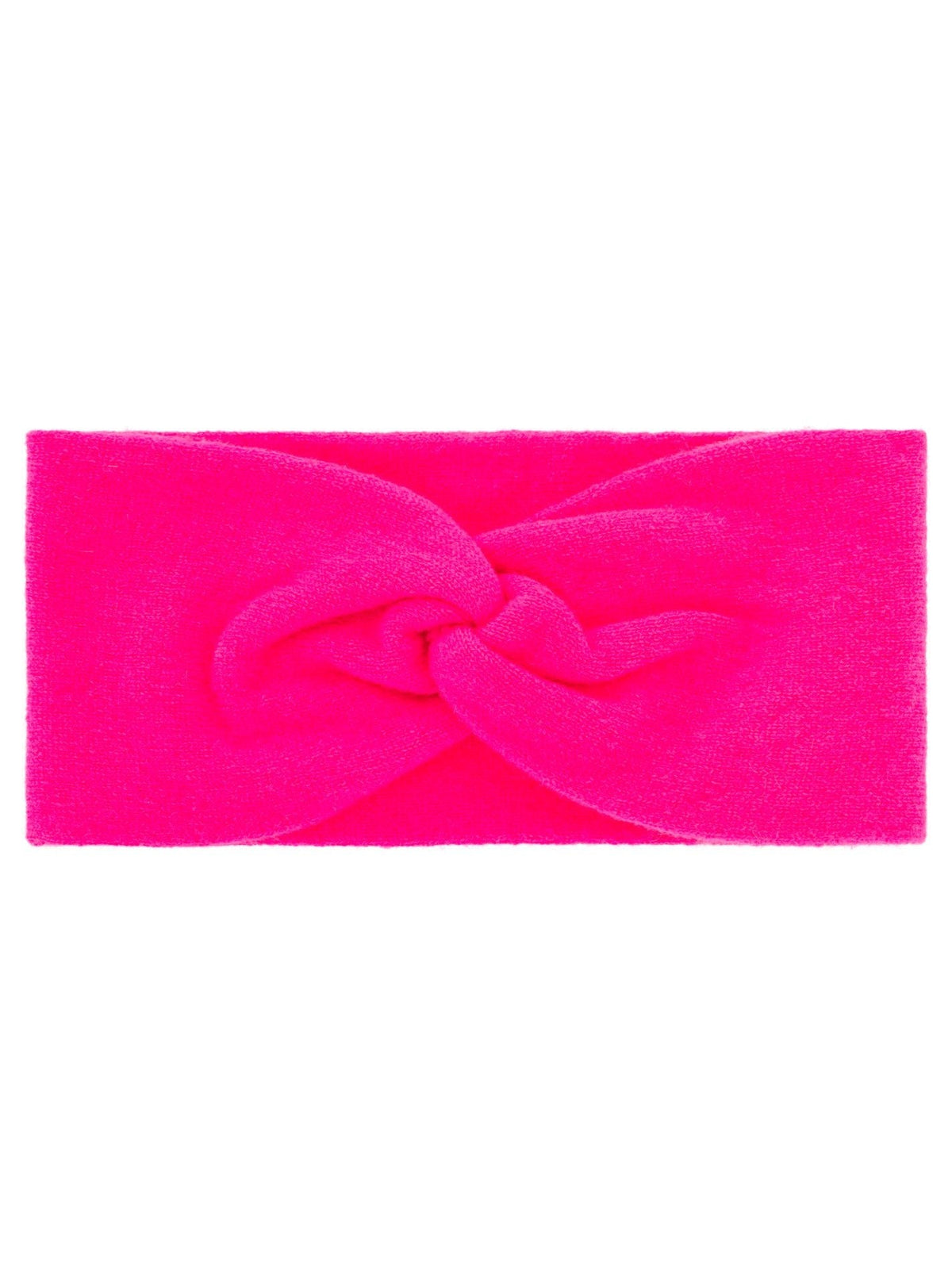 Zwillingsherz 100% Cashmere Stirnband Classic in Neonpink