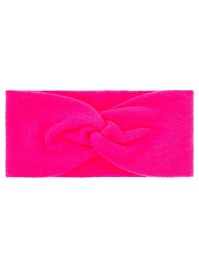 Zwillingsherz 100% Cashmere Stirnband Classic in Neonpink