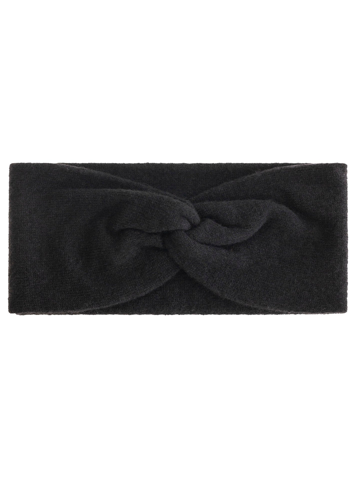 Zwillingsherz 100% Cashmere Stirnband Classic in Schwarz