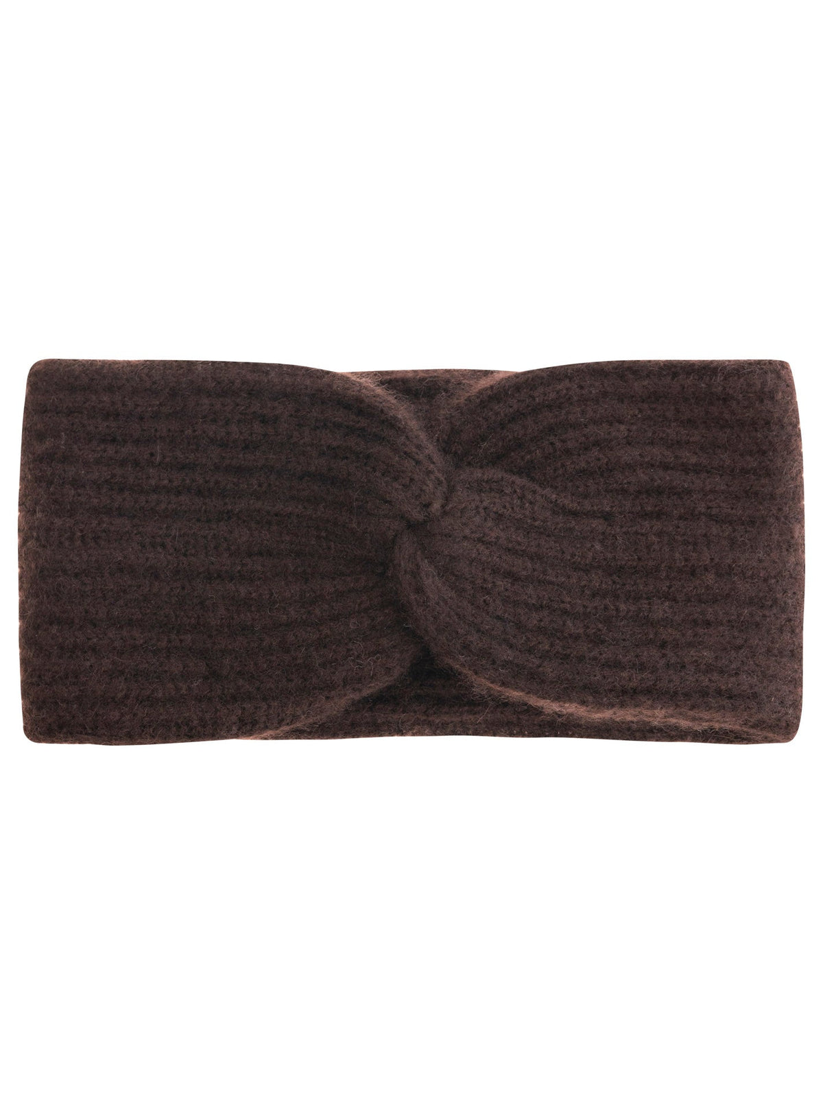Zwillingsherz 100% Cashmere Stirnband Rippe in Braun