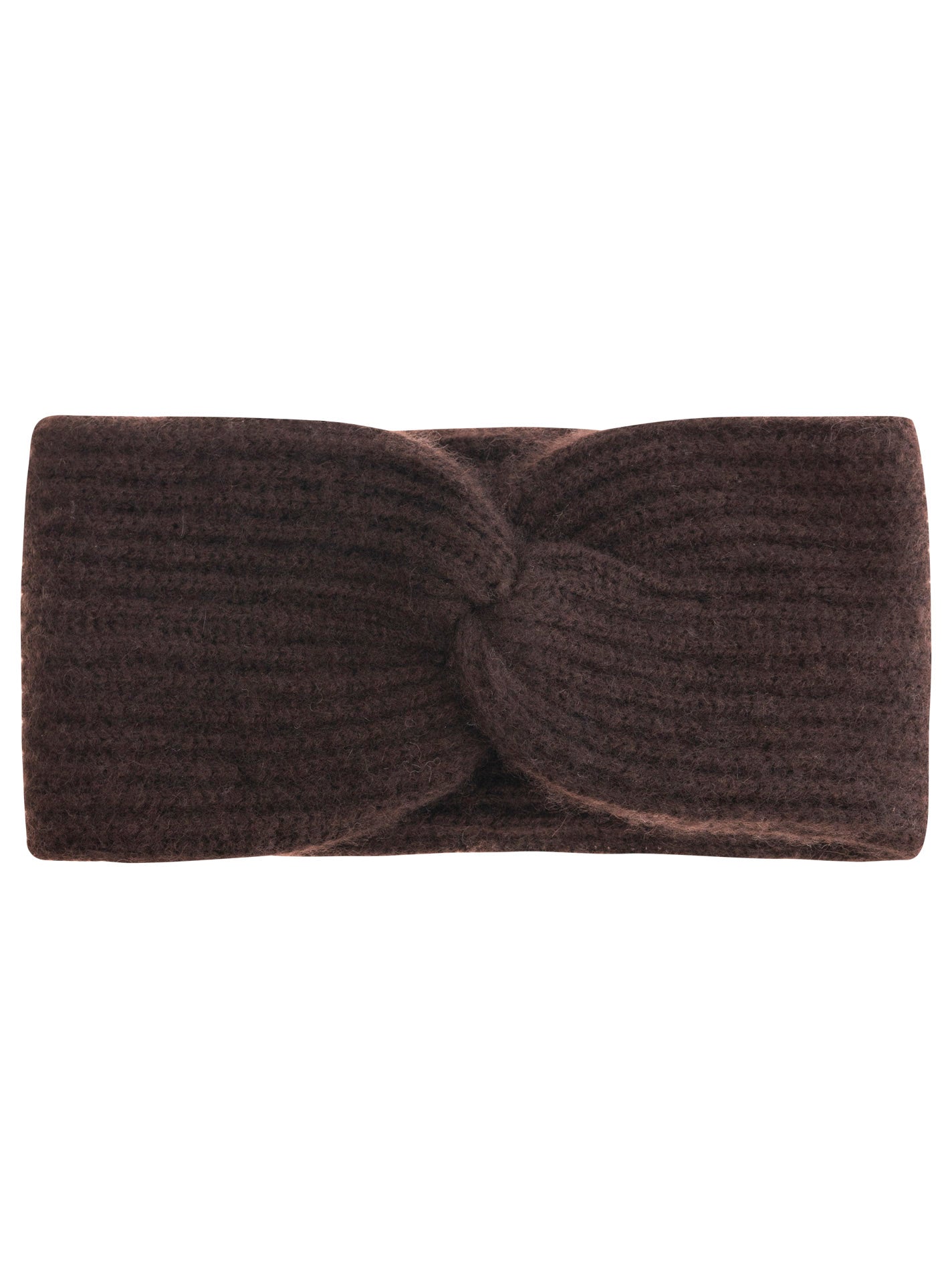 Zwillingsherz 100% Cashmere Stirnband Rippe in Braun