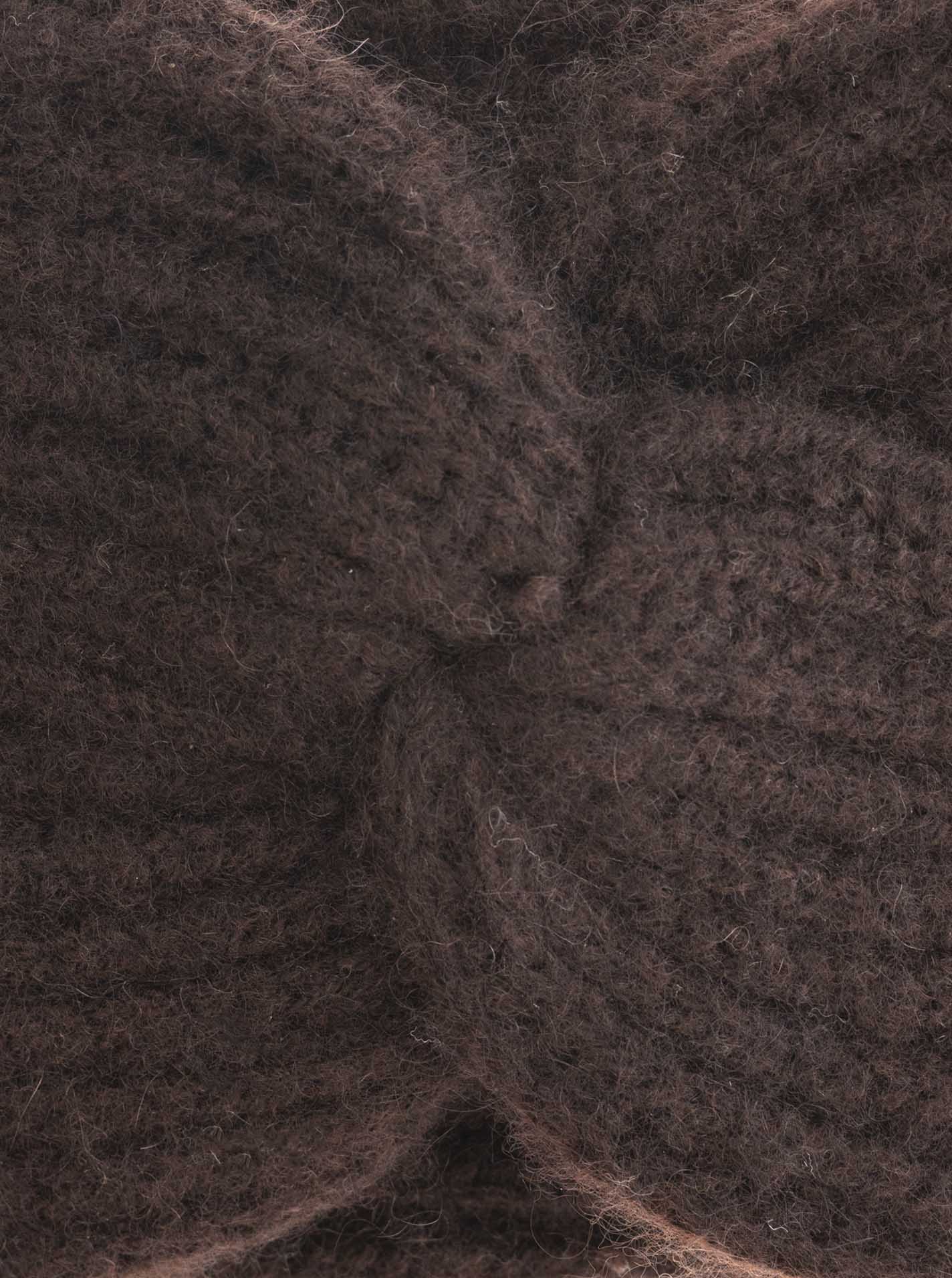 Zwillingsherz 100% Cashmere Stirnband Rippe Braun Detailansicht