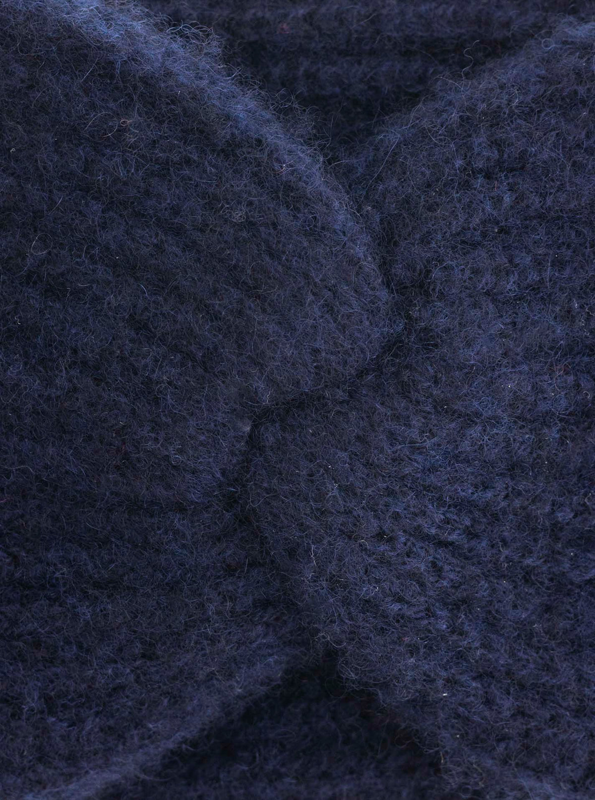 Zwillingsherz 100% Cashmere Stirnband Rippe Marine Detailansicht