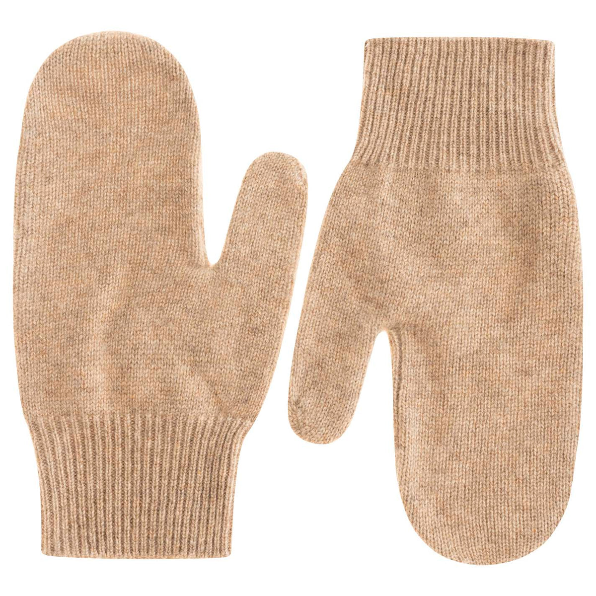 Zwillingsherz 100% Cashmere Fäustlinge (Handschuhe) - Beige