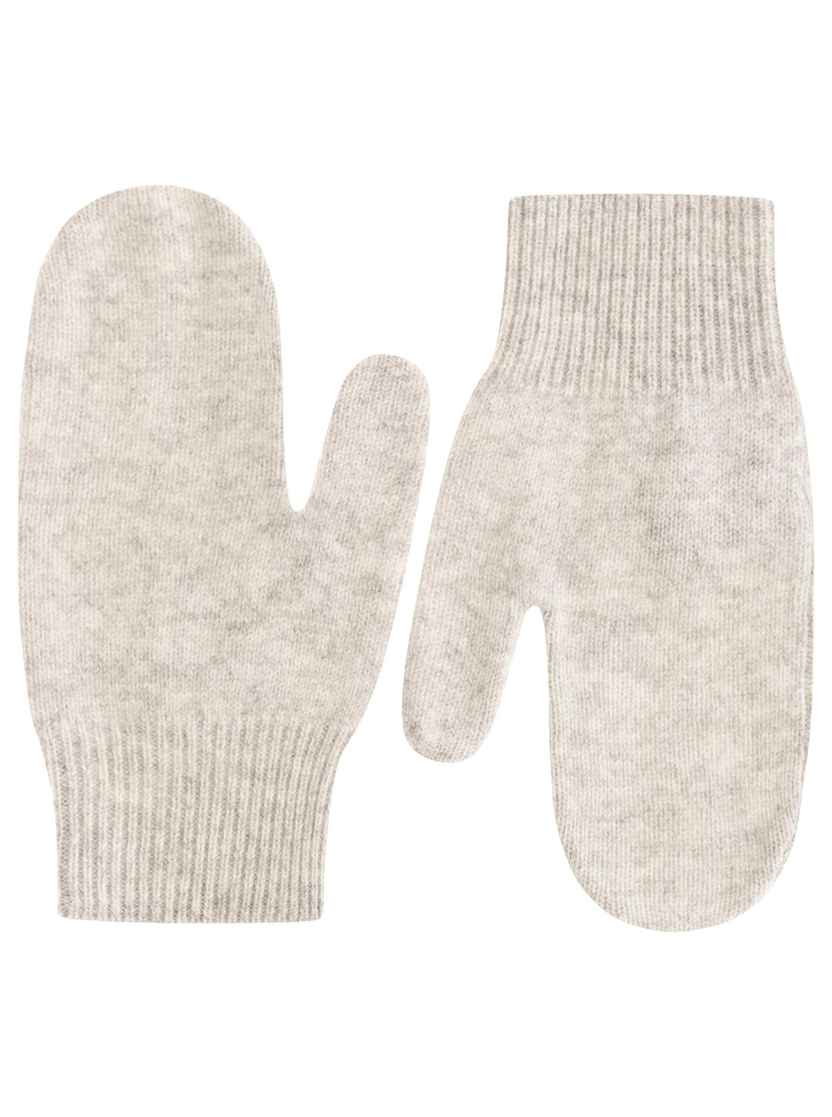 Zwillingsherz 100% Cashmere-Fäustlinge (Handschuhe) in Hellgrau - weich, warm, edel