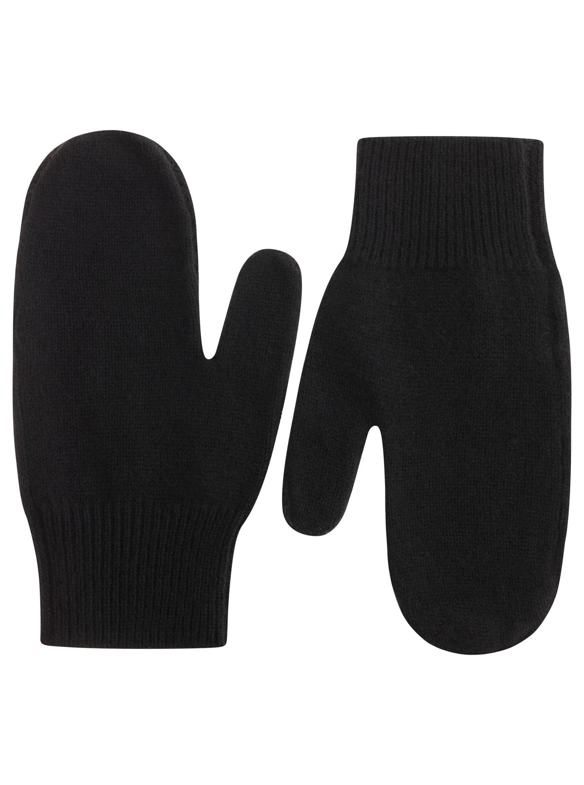 Zwillingsherz 100% Cashmere Fäustlinge (Handschuhe) - Schwarz