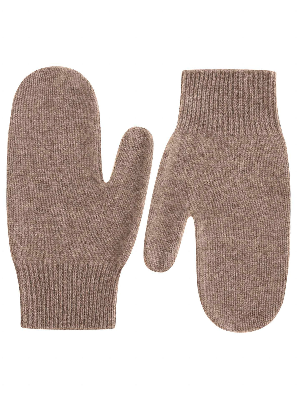 Zwillingsherz 100% Cashmere-Fäustlinge (Handschuhe) in Taupe – weich, warm, edel