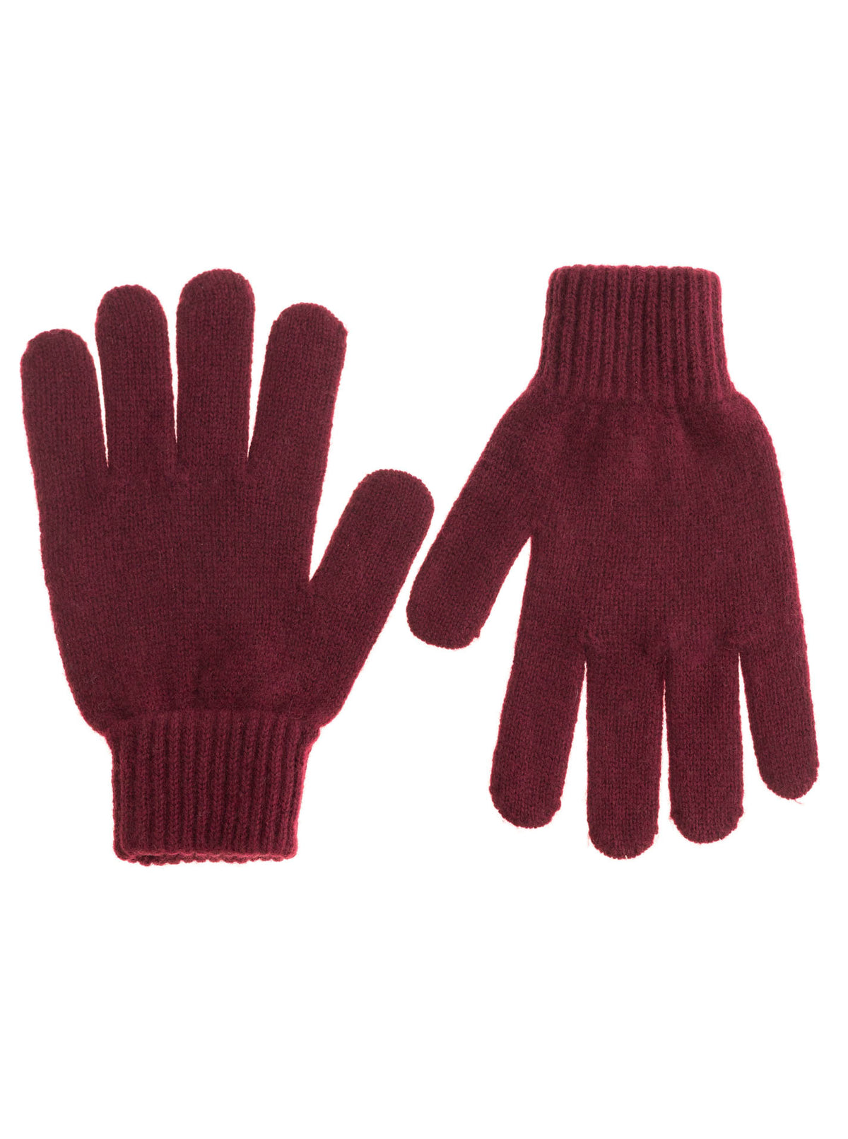 Zwillingsherz Damen Kaschmir-Handschuhe in Rot, 100% Kaschmir