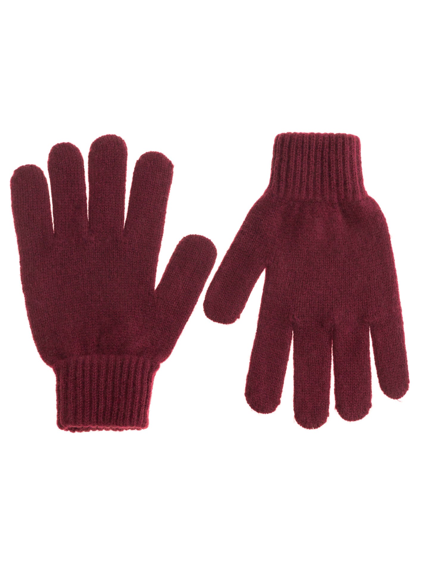 Zwillingsherz Damen Kaschmir-Handschuhe in Rot, 100% Kaschmir