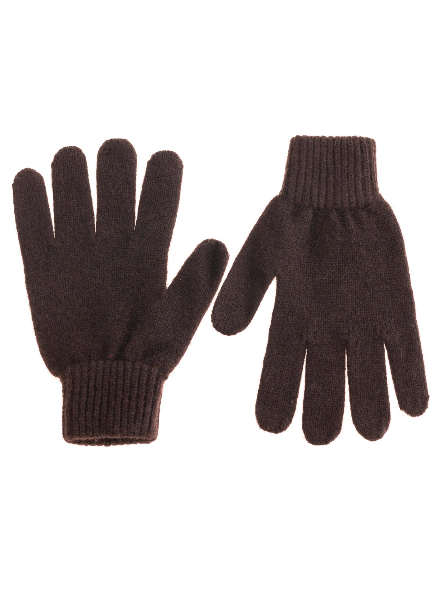 Zwillingsherz Damen Kaschmir-Handschuhe in Braun, 100% Kaschmir