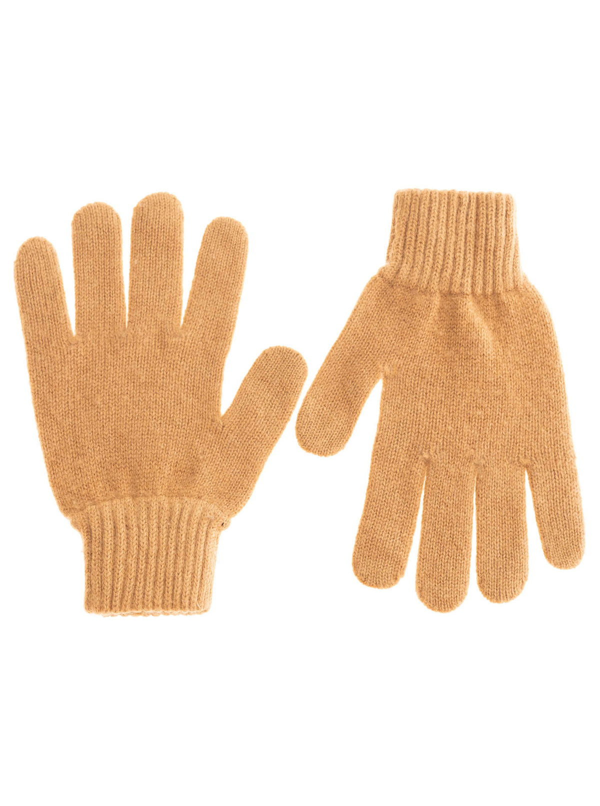 Zwillingsherz Damen Kaschmir-Handschuhe in Camel, 100% Kaschmir