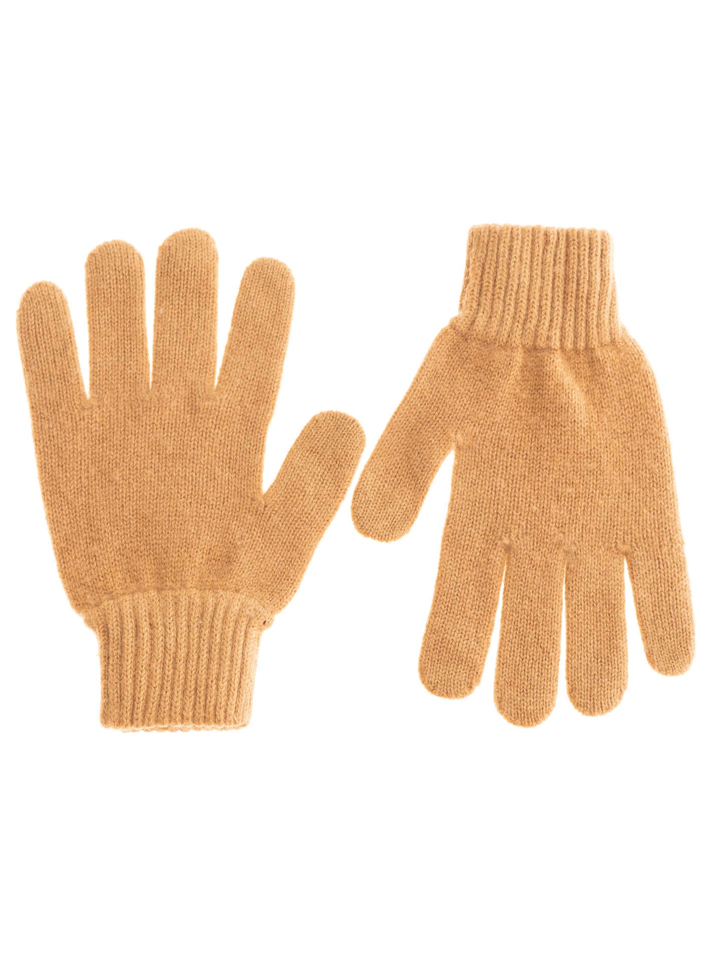 Zwillingsherz Damen Kaschmir-Handschuhe in Camel, 100% Kaschmir