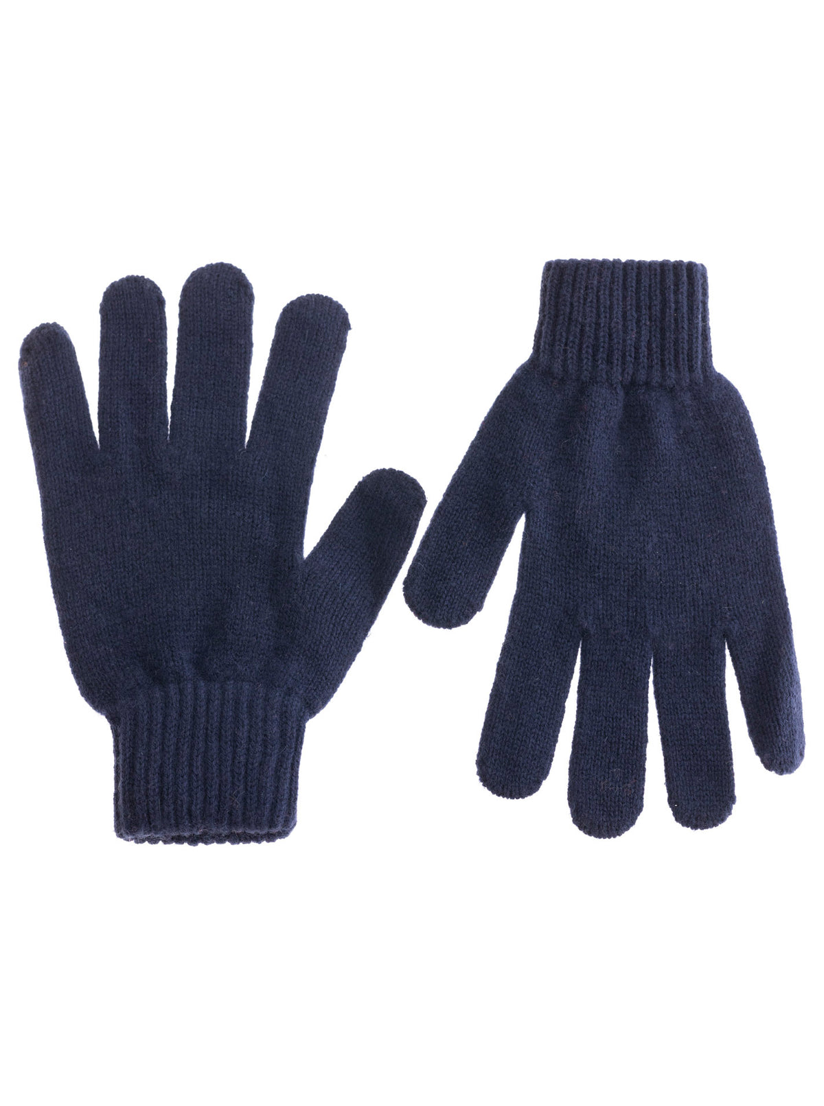 Zwillingsherz Damen Kaschmir-Handschuhe in Dunkelblau, 100% Kaschmir