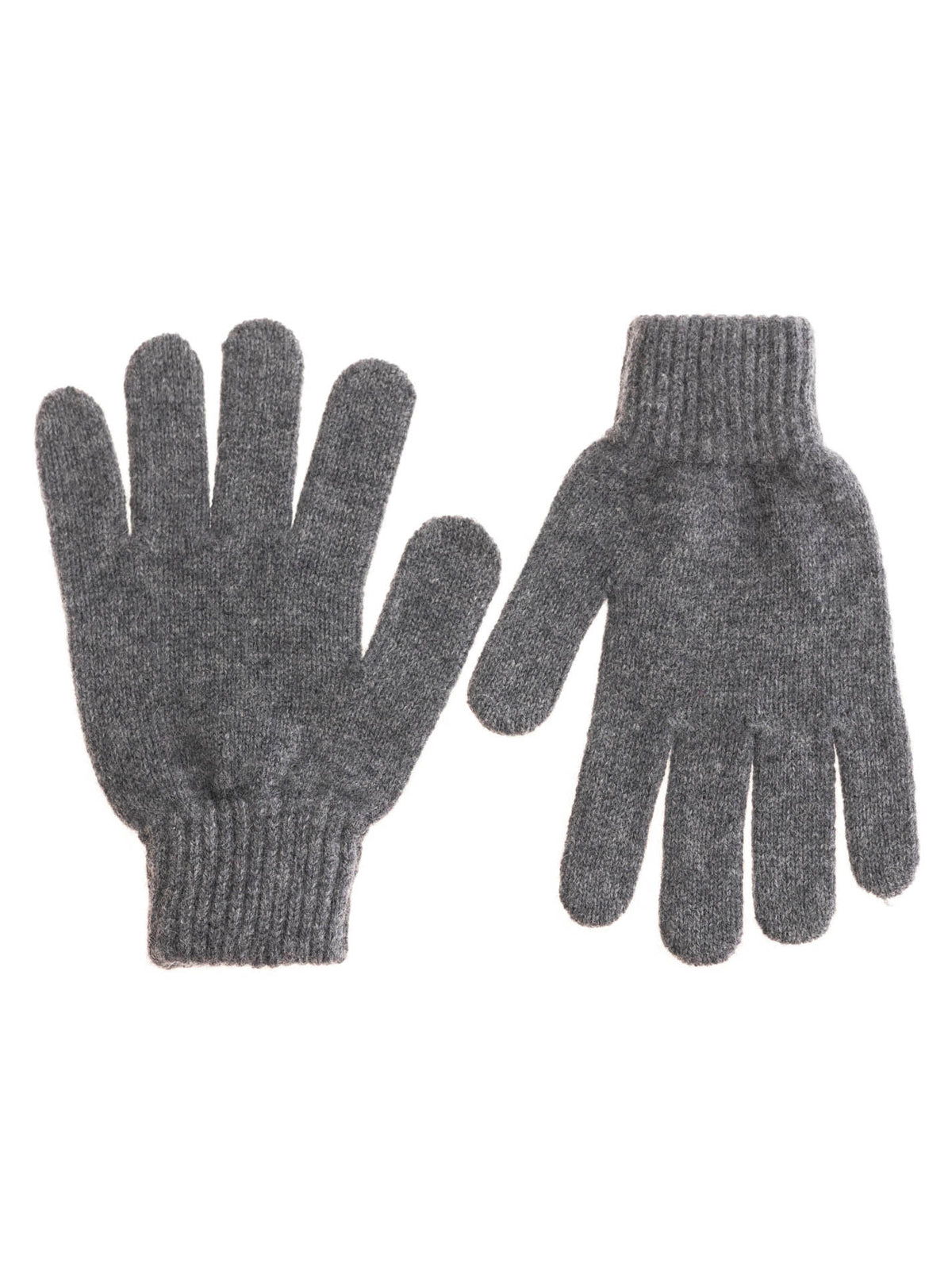 Zwillingsherz Damen Kaschmir-Handschuhe in Dunkelgrau, 100% Kaschmir