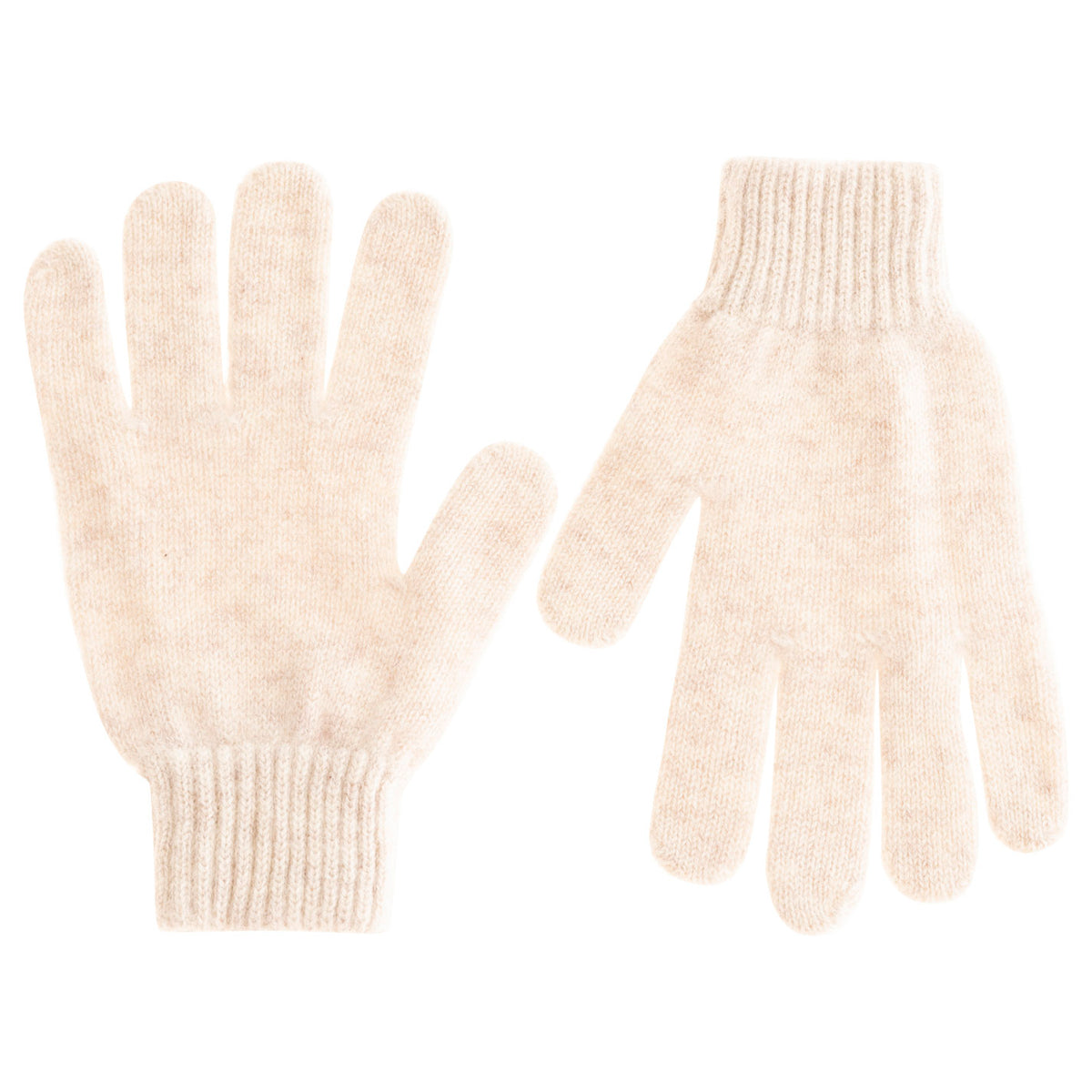 Zwillingsherz - 100% Cashmere Handschuhe - Hellbeige