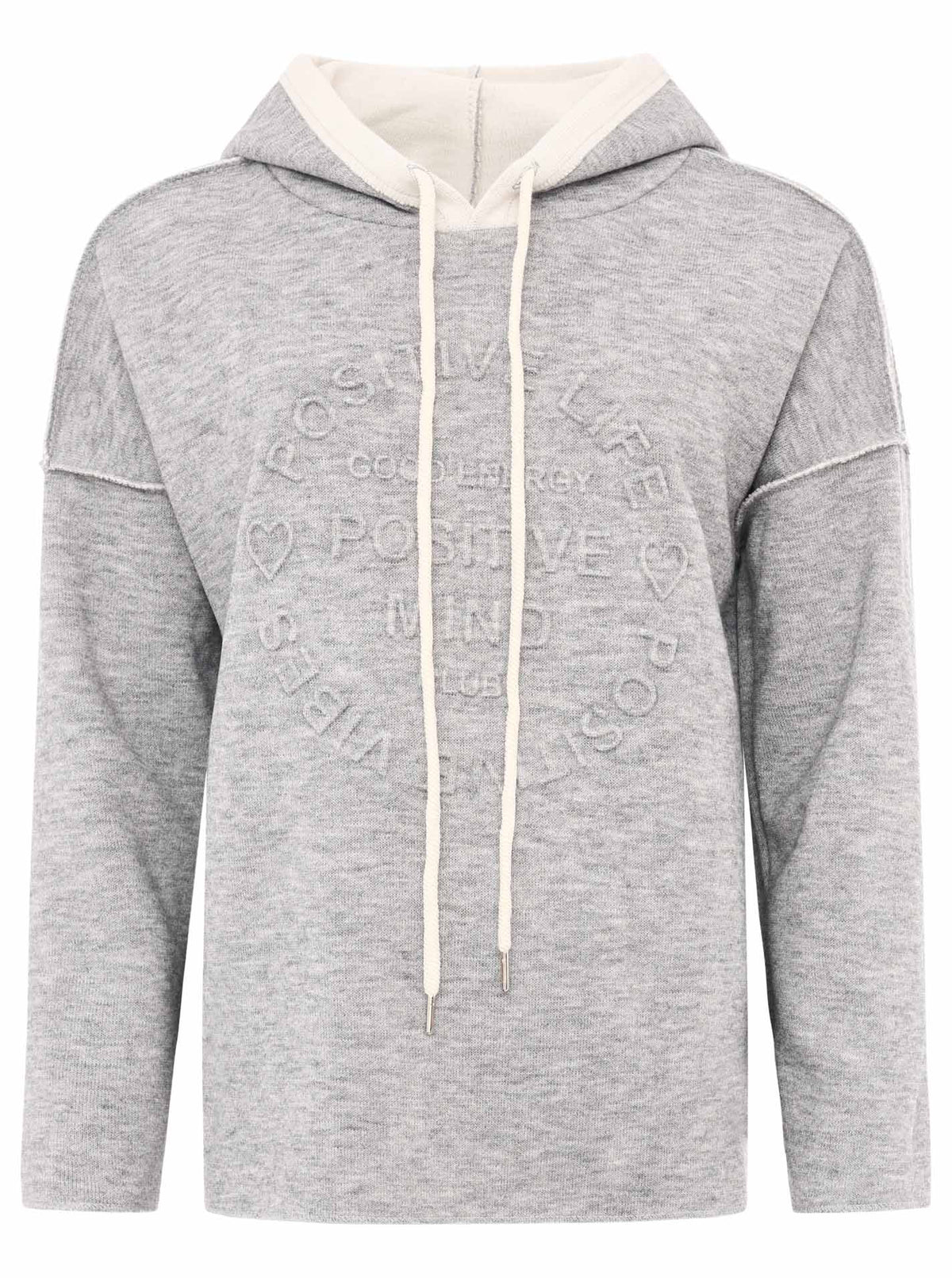 Zwillingsherz - Made in Italy Hoodie "Positive Mind" - Grau