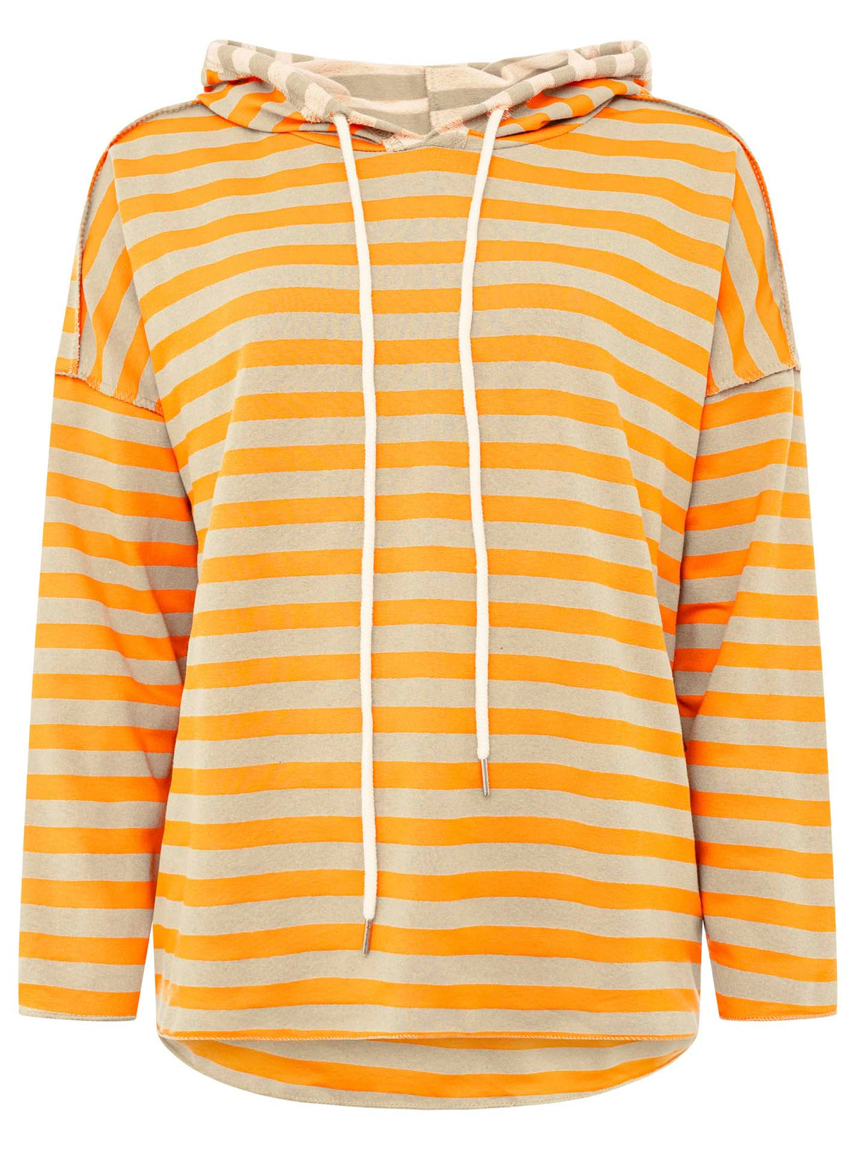 Zwillingsherz -  Hoodie "Baumwolle Streifen" - Orange