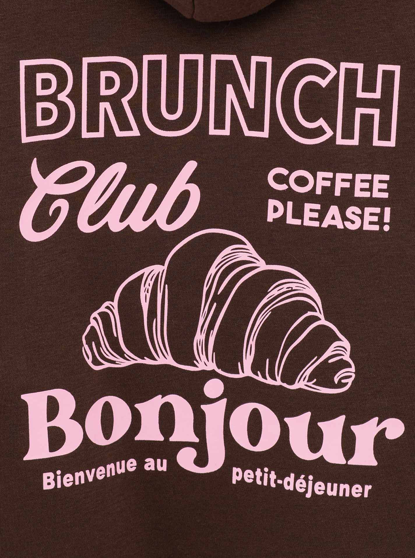 Zwillingsherz - Hoodie "Born to Brunch" - Braun