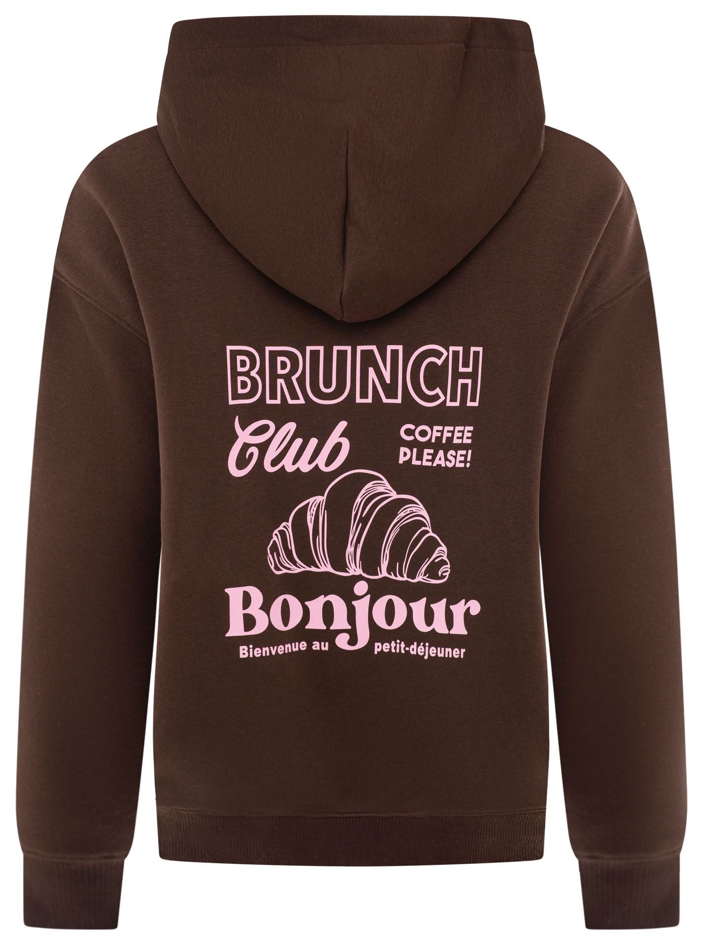 Zwillingsherz - Hoodie "Born to Brunch" - Braun