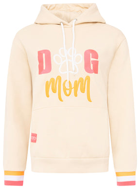 Zwillingsherz - Hoodie Neu "Dog Mom" - Beige