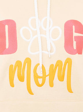 Zwillingsherz - Hoodie Neu "Dog Mom" - Beige