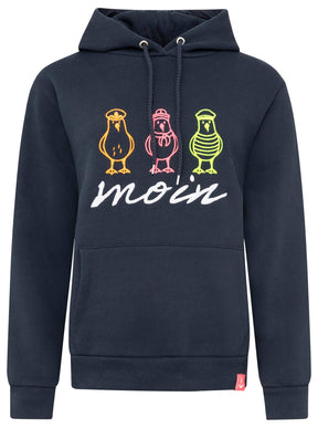 Zwillingsherz - Moin Hoodie/Sweatshirt Möwen - Dunkelblau